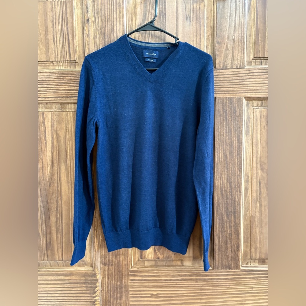 Christian Berg Deep Blue V-Neck Sweater